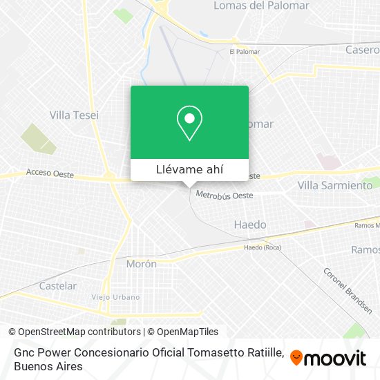 Mapa de Gnc Power Concesionario Oficial Tomasetto Ratiille