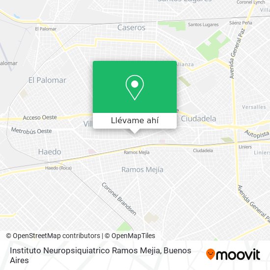 Mapa de Instituto Neuropsiquiatrico Ramos Mejia