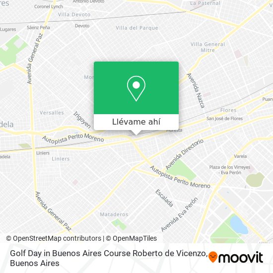 Mapa de Golf Day in Buenos Aires Course Roberto de Vicenzo