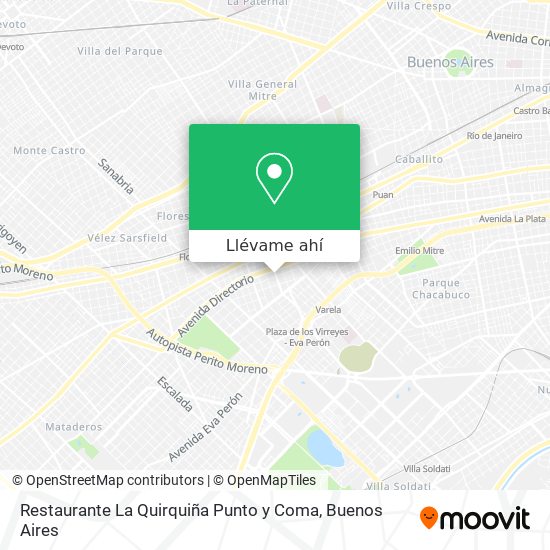 Mapa de Restaurante La Quirquiña Punto y Coma