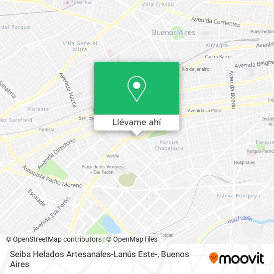 Mapa de Seiba Helados Artesanales-Lanús Este-