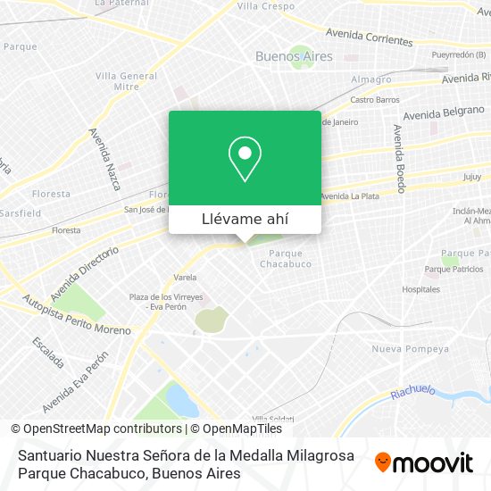 Mapa de Santuario Nuestra Señora de la Medalla Milagrosa Parque Chacabuco