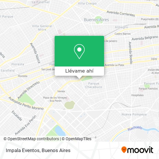 Mapa de Impala Eventos