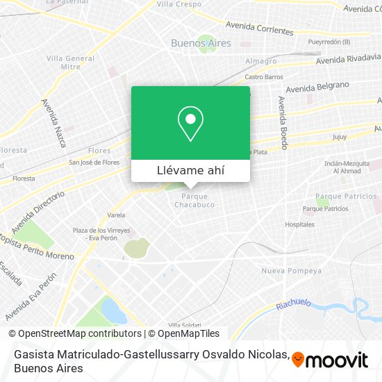 Mapa de Gasista Matriculado-Gastellussarry Osvaldo Nicolas