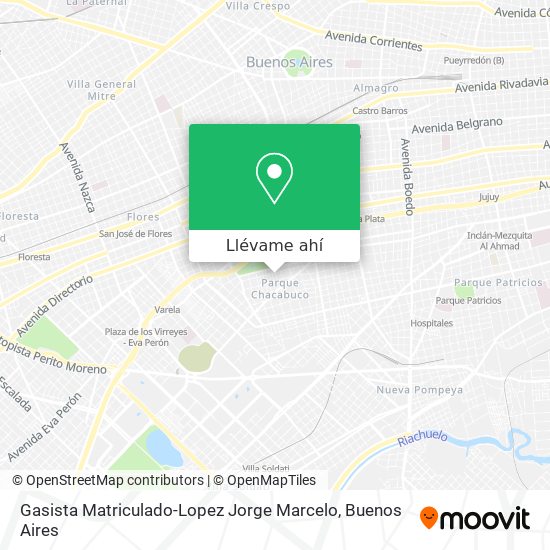 Mapa de Gasista Matriculado-Lopez Jorge Marcelo