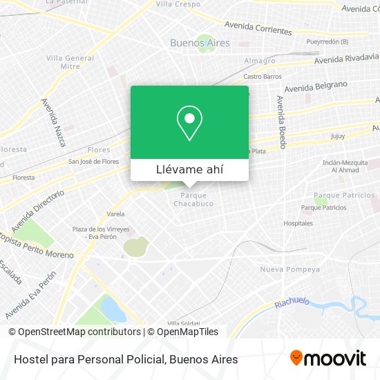 Mapa de Hostel para Personal Policial