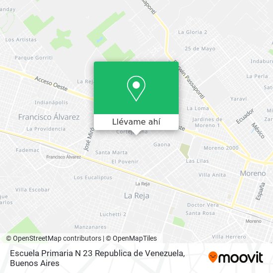 Mapa de Escuela Primaria N 23 Republica de Venezuela