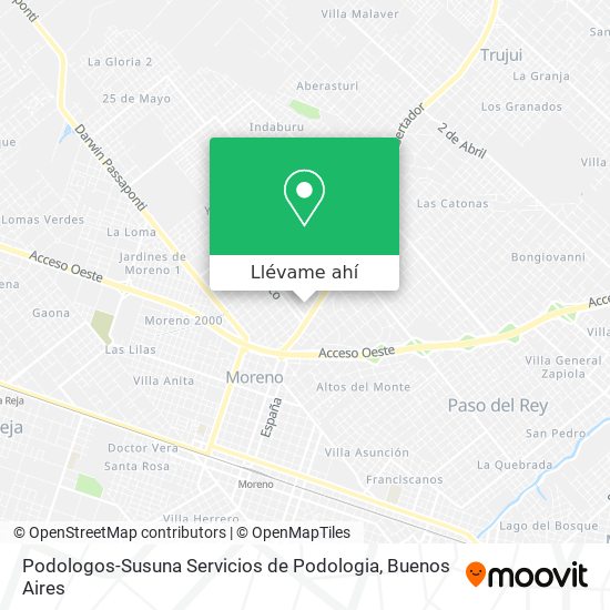 Mapa de Podologos-Susuna Servicios de Podologia