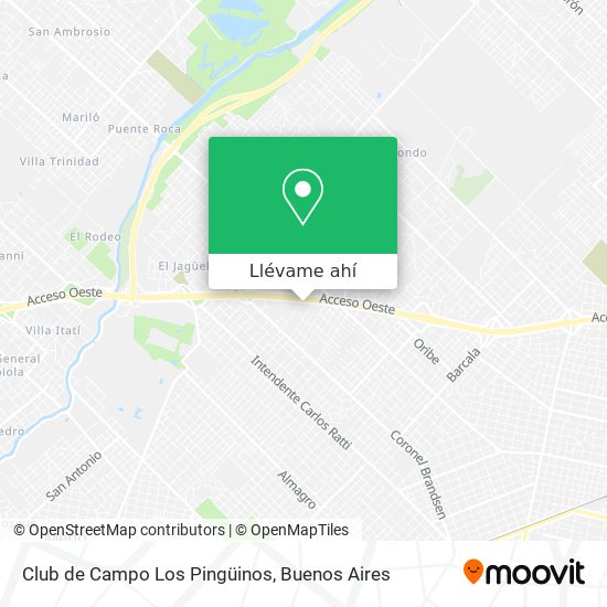 Mapa de Club de Campo Los Pingüinos