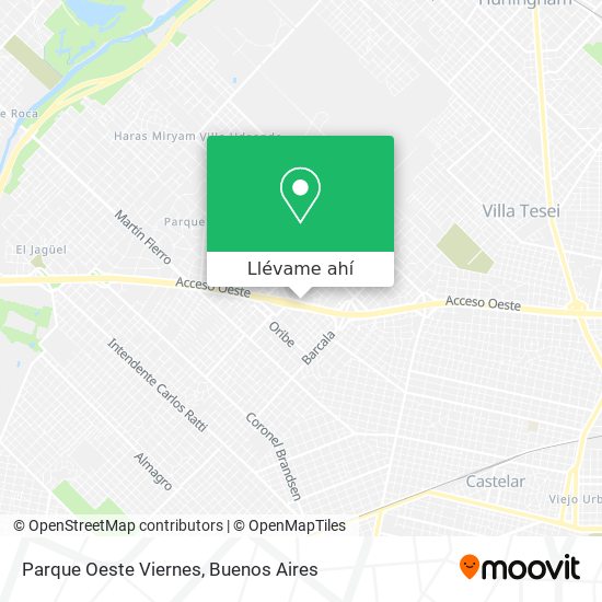 Mapa de Parque Oeste Viernes