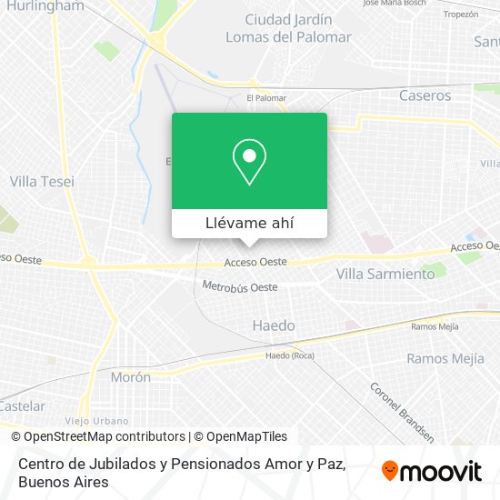 Mapa de Centro de Jubilados y Pensionados Amor y Paz