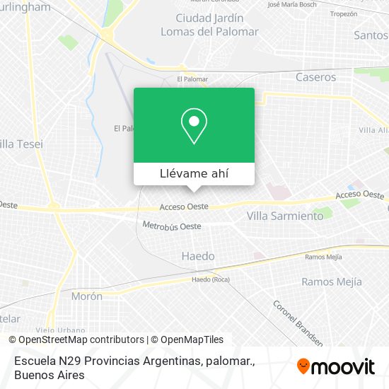 Mapa de Escuela N29 Provincias Argentinas, palomar.