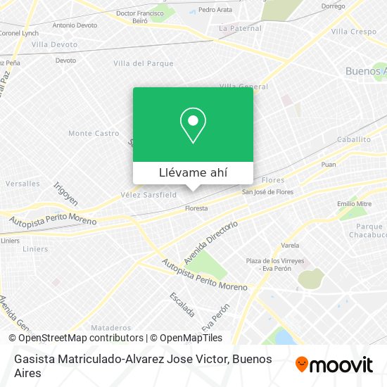 Mapa de Gasista Matriculado-Alvarez Jose Victor