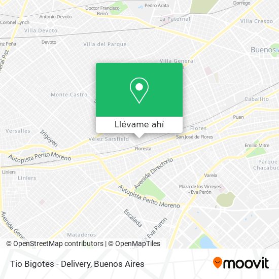 Mapa de Tio Bigotes - Delivery