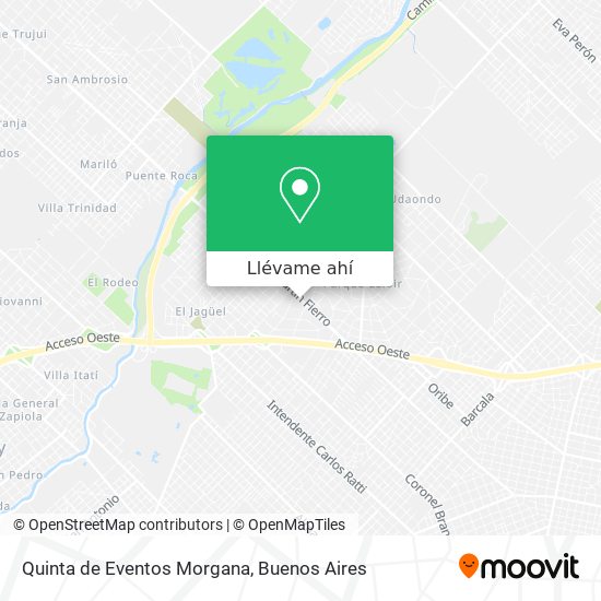 Mapa de Quinta de Eventos Morgana