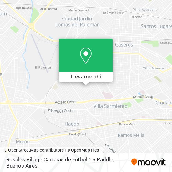 Mapa de Rosales Village Canchas de Futbol 5 y Paddle