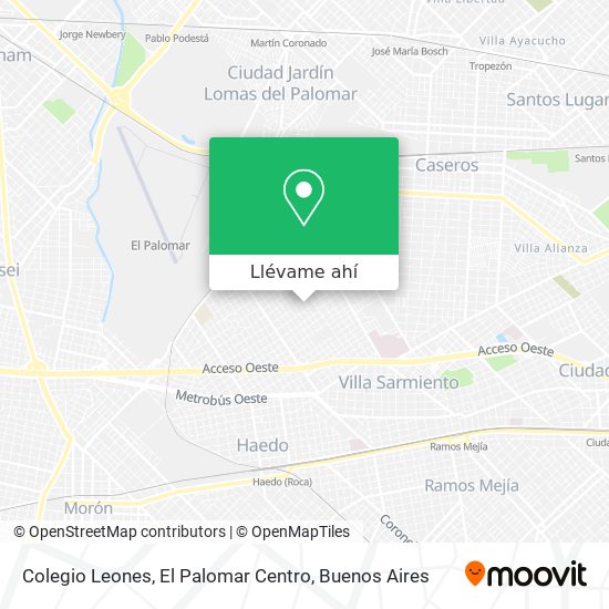 Mapa de Colegio Leones, El Palomar Centro