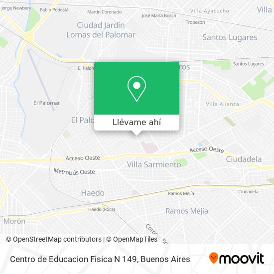 Mapa de Centro de Educacion Fisica N 149