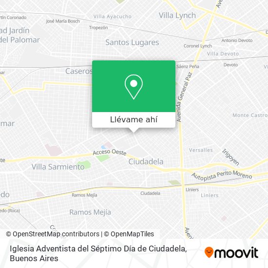 Mapa de Iglesia Adventista del Séptimo Día de Ciudadela