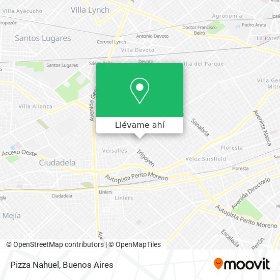 Mapa de Pizza Nahuel
