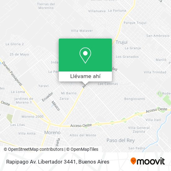 Mapa de Rapipago Av. Libertador 3441