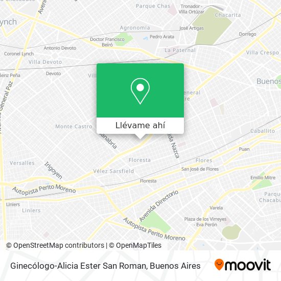 Mapa de Ginecólogo-Alicia Ester San Roman