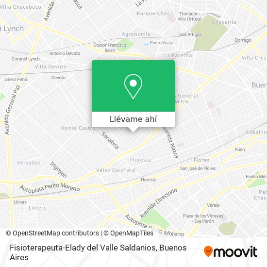 Mapa de Fisioterapeuta-Elady del Valle Saldanios