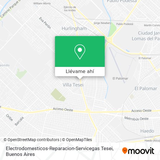 Mapa de Electrodomesticos-Reparacion-Servicegas Tesei