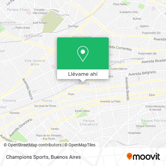 Mapa de Champions Sports