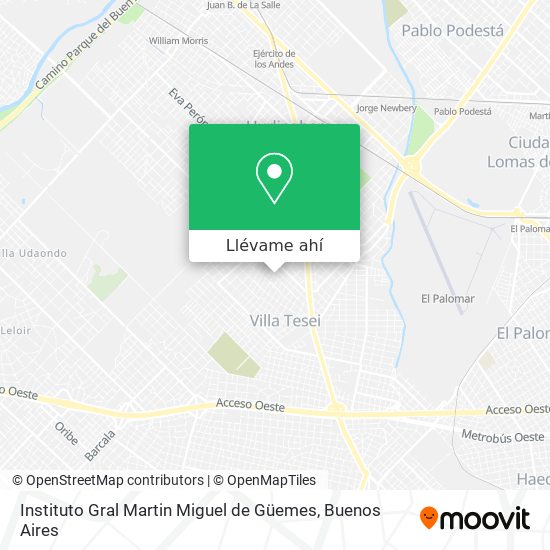 Mapa de Instituto Gral Martin Miguel de Güemes