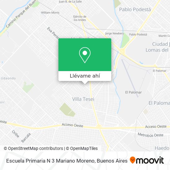 Mapa de Escuela Primaria N 3 Mariano Moreno