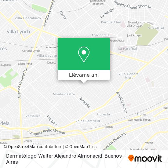 Mapa de Dermatólogo-Walter Alejandro Almonacid