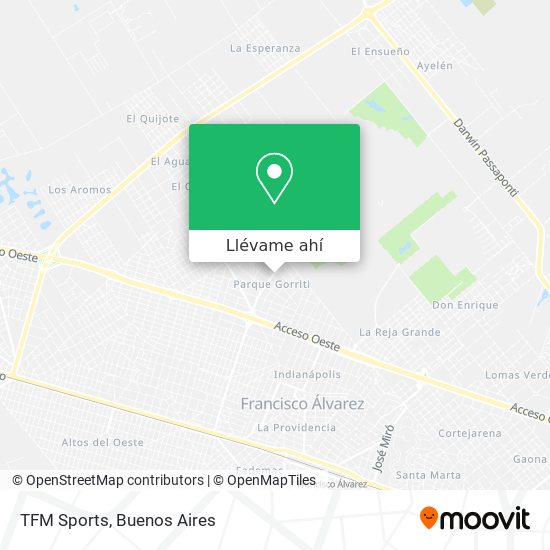 Mapa de TFM Sports