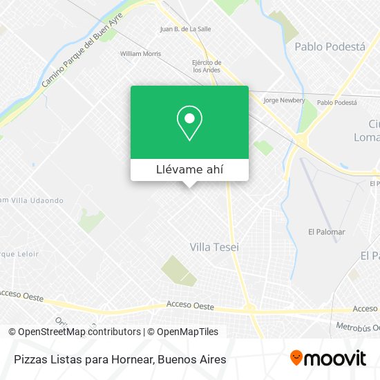 Mapa de Pizzas Listas para Hornear