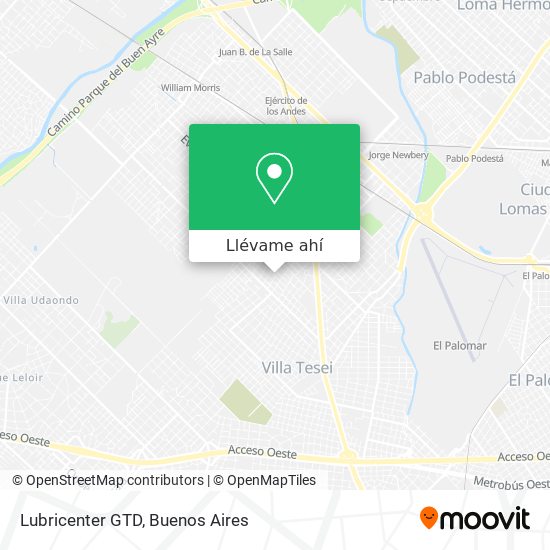 Mapa de Lubricenter GTD