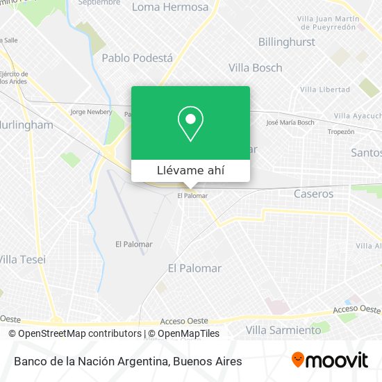 Mapa de Banco de la Nación Argentina