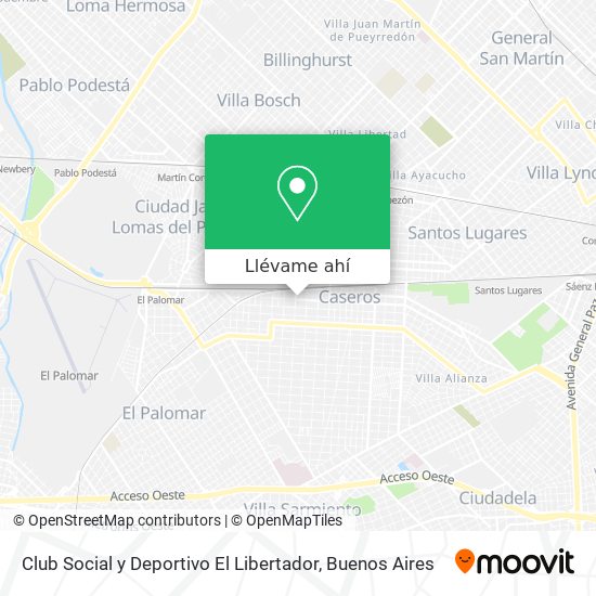 Mapa de Club Social y Deportivo El Libertador