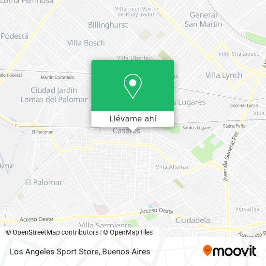 Mapa de Los Angeles Sport Store