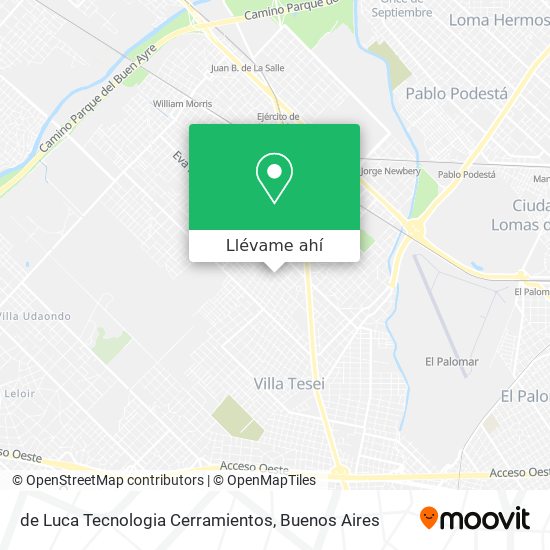 Mapa de de Luca Tecnologia Cerramientos