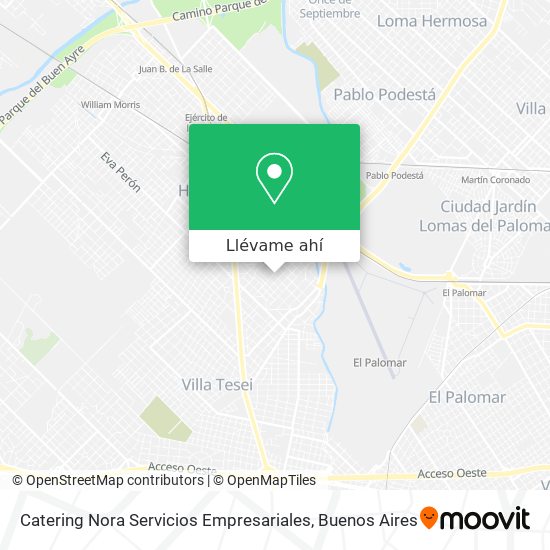 Mapa de Catering Nora Servicios Empresariales