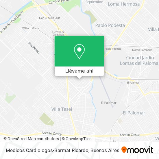 Mapa de Medicos Cardiologos-Barmat Ricardo