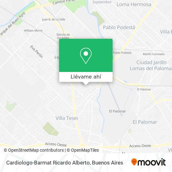 Mapa de Cardiologo-Barmat Ricardo Alberto