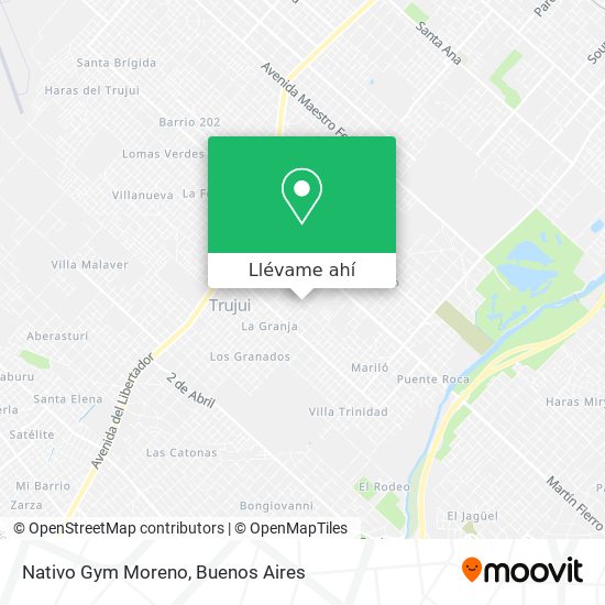 Mapa de Nativo Gym Moreno