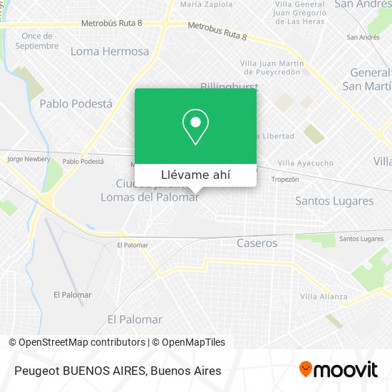 Mapa de Peugeot BUENOS AIRES