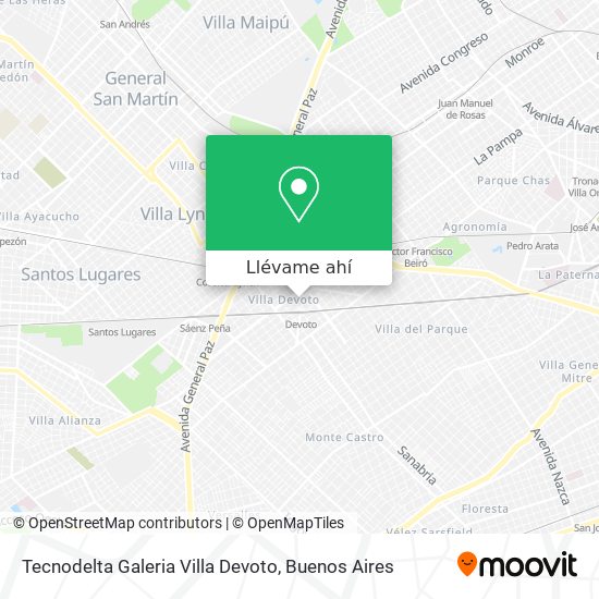 Mapa de Tecnodelta Galeria Villa Devoto