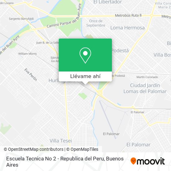 Mapa de Escuela Tecnica No 2 - Republica del Peru