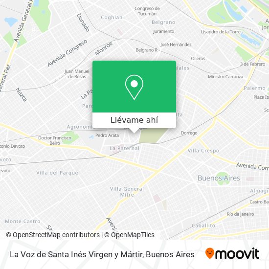 Mapa de La Voz de Santa Inés Virgen y Mártir