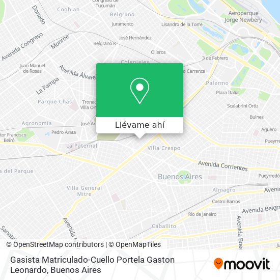 Mapa de Gasista Matriculado-Cuello Portela Gaston Leonardo