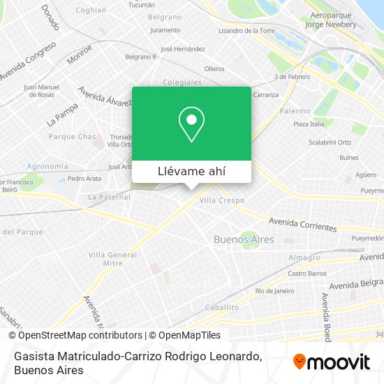 Mapa de Gasista Matriculado-Carrizo Rodrigo Leonardo