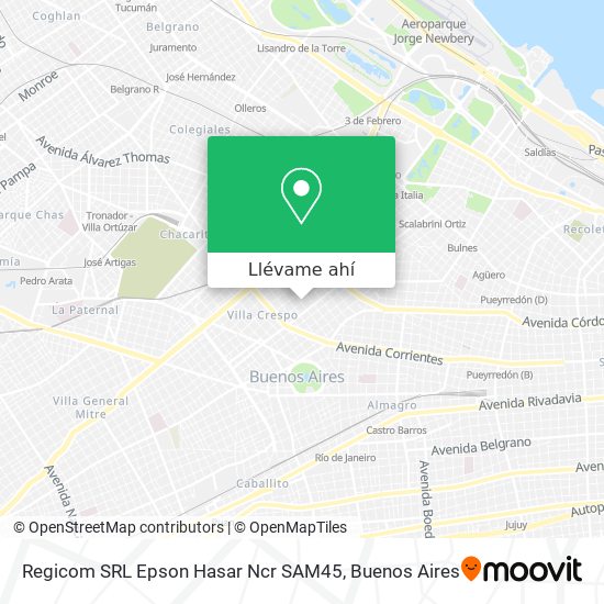 Mapa de Regicom SRL Epson Hasar Ncr SAM45